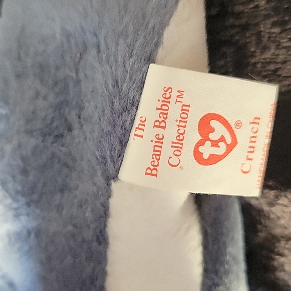 TY 1996 Crunch the shark beanie baby - Picture 7 of 10